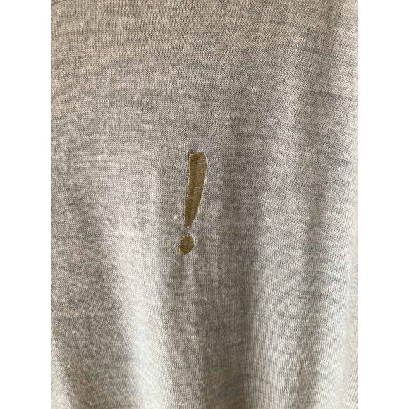 J. Crew Merino Wool Exclamation Point Sweater Gray Size Small - Picture 3 of 6